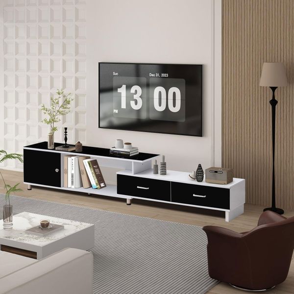 Extendable Tv Stand Entertainment Center Tv Medi image