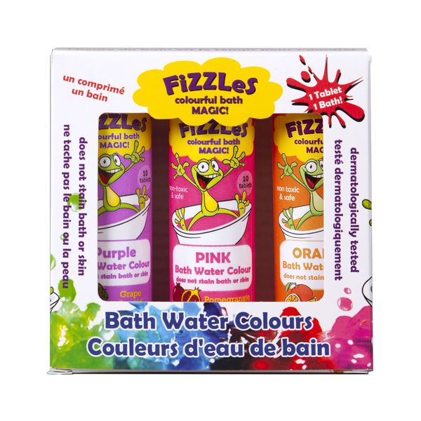 FiZZLeS 3-Pack Colourful Bath Magic for Kids