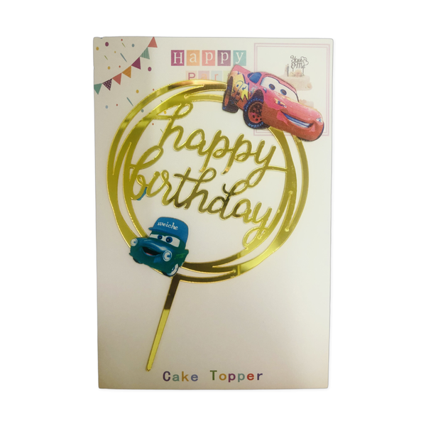 Happy Birthday - Cars Movie - Cake Topper