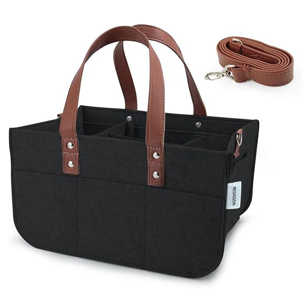 Foldable Baby Diaper Caddy Organizer Nursery Essentials Storage Felt Bag