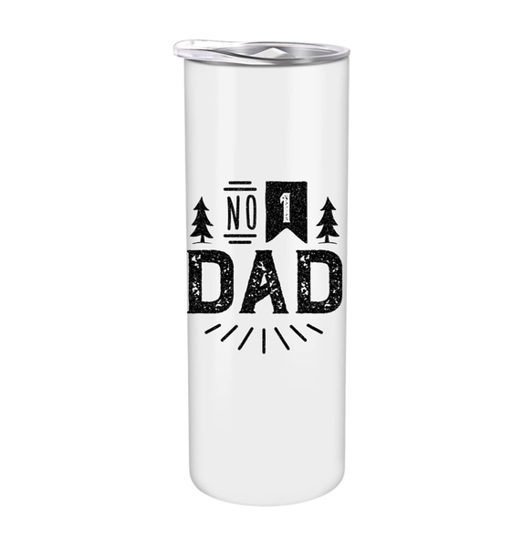 15 oz Skinny Tumbler with straw &amp;lid-Double Wall-Never give up