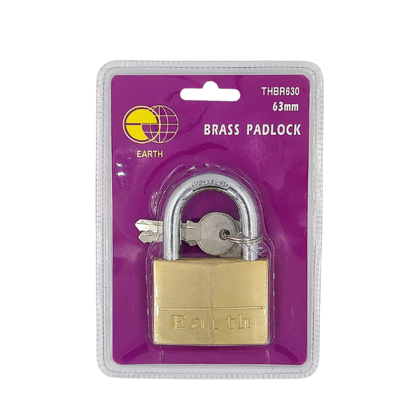 Earth 63mm Brass Padlock