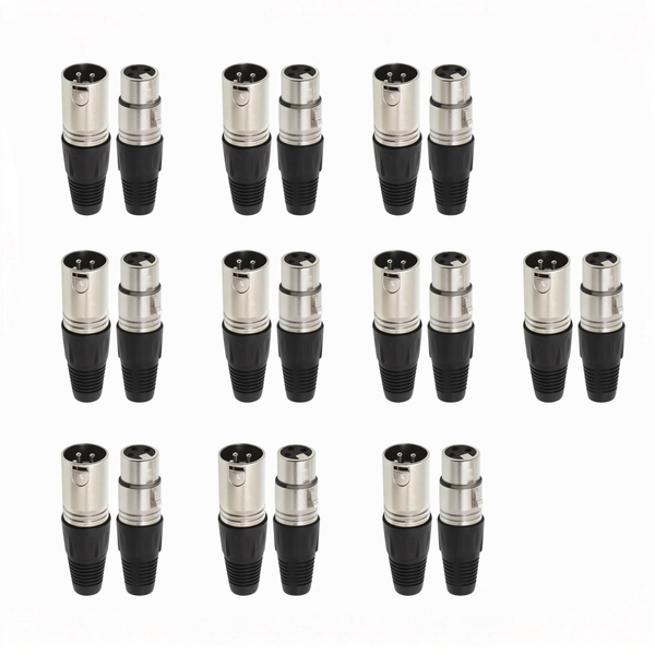 XLR 3Pin Mic Cable Male Female Compatible with Audio Equipment, Pack