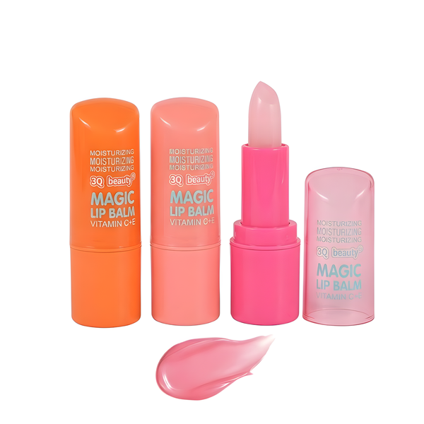 3 Pieces pH Color Changing Moisturizing Lip Balm Mixed Colors