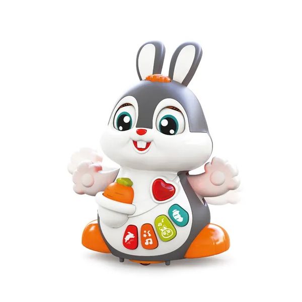 Plastic Cartoon Walking Dance Rabbit Music and Photoelectric Dance Toys