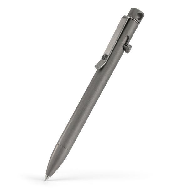 Titanium Alloy EDC Bolt-Action Pen (Sandblasted Titanium)