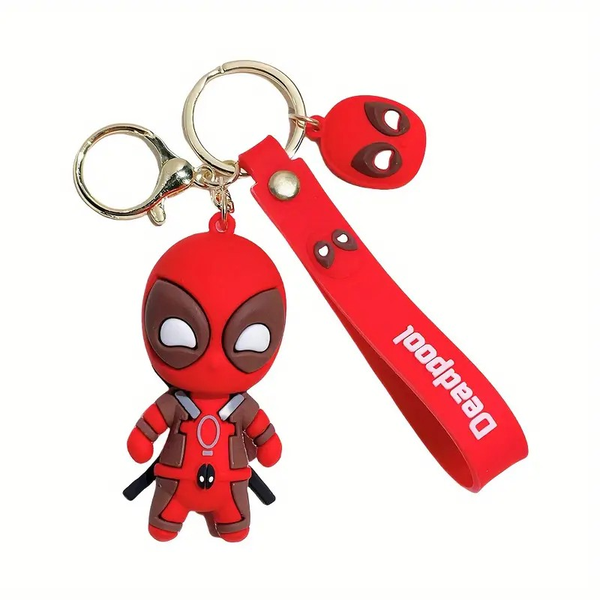 Dead Pool- Action Figural Soft Touch - Duo Keyring - Binder - 2 Pack