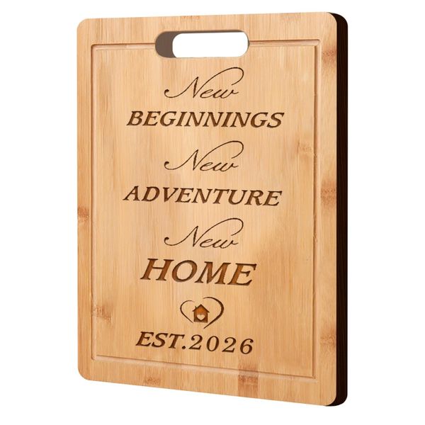 New Home Gifts Bamboo Cutting Board House Warming Gift For Women Men Couple