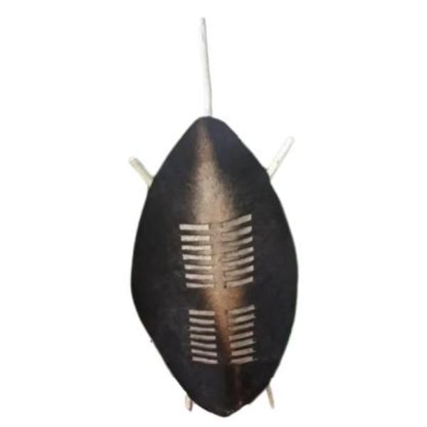 Black and Brown Zulu African Large Traditional Cultural Shield
