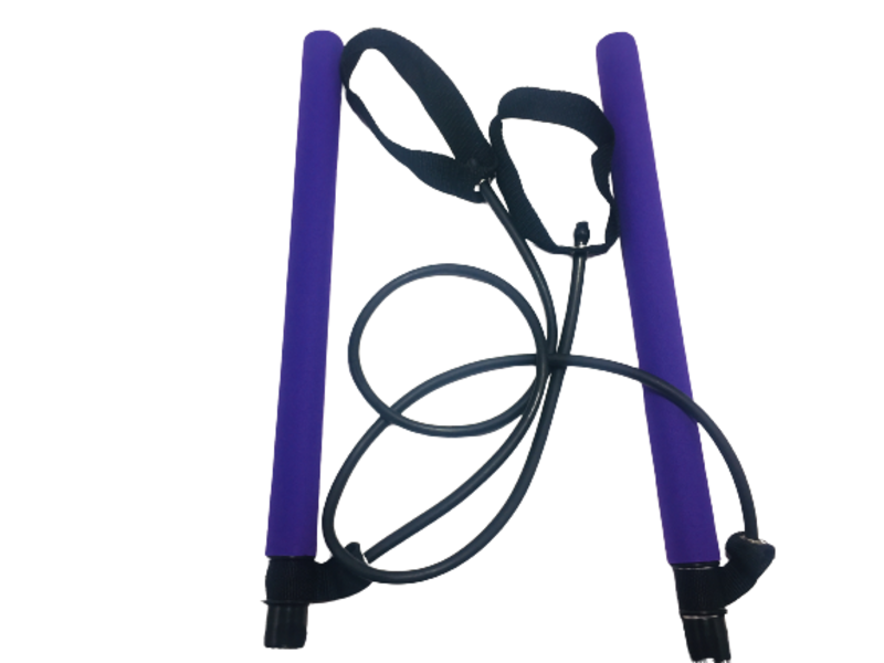 Portable Fitness Exercise Pilates Bar Stick with Resistance Band