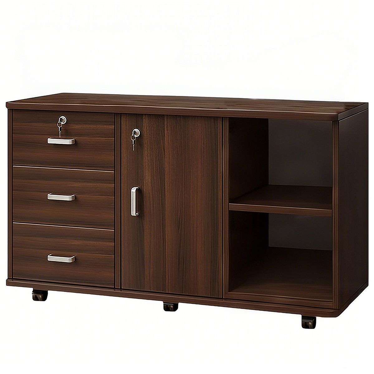 File Cabinet,Printer Open Storage Shelf,Office Floor Table Cabinet for Home