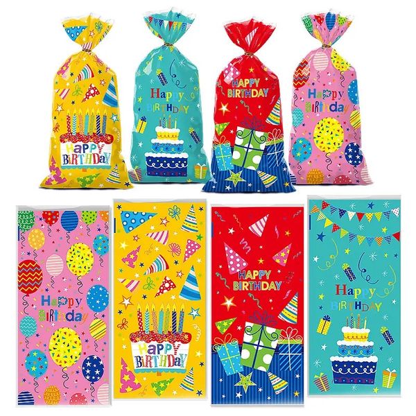 Fill, seal, and sparkle - 36Piece DIY Colourful "Happy Birthday" Candy Bags