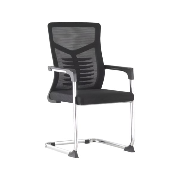 Ergonomic Mesh Visitor Chair with Lumbar Support and Breathable Back