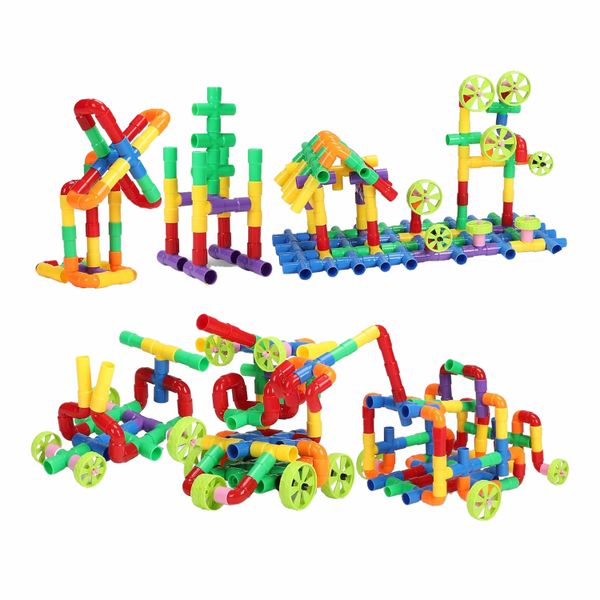 158Pcs Pipes Tube Building Connector Toys,Building Toys for Kids