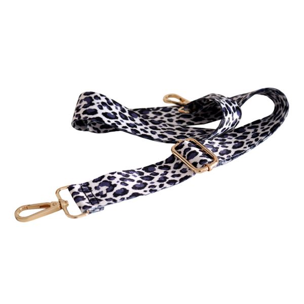 Wonder Towel Luxury Bag Strap - White &amp; Purple Leopard Print (SRAPB2)