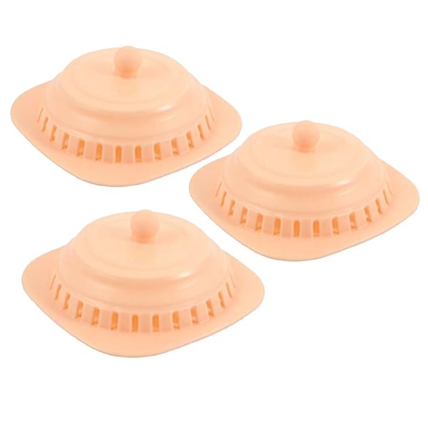 Tool Kitchen &amp; Bathroom Durable Silicone Drain Filters/Covers 3 Pieces - 13cm