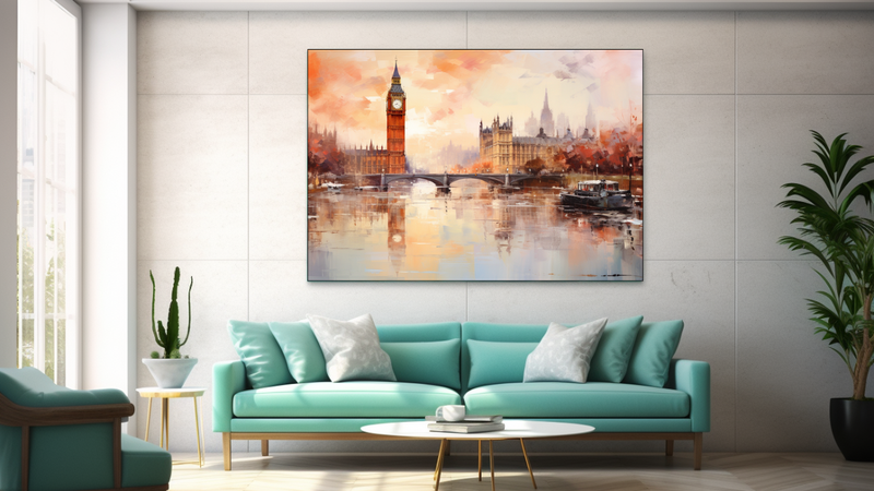 Canvas Wall Art - River Thames Reflections - JT0008