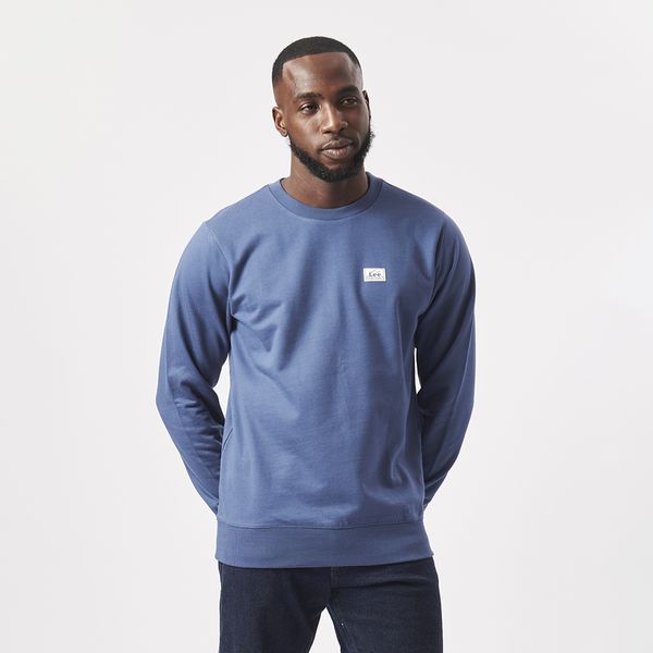Lee Label Logo Crew Fleece - Grisaille