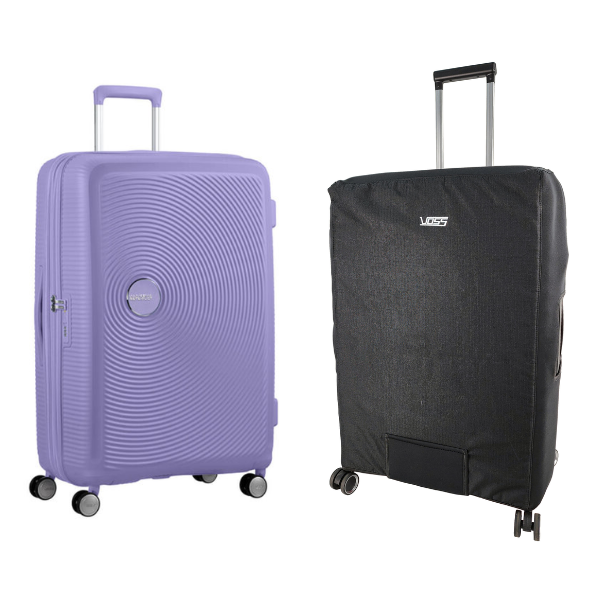 American Tourister Soundbox Expandable77cm Lavender+FREE Voss Luggage Cover