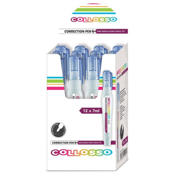 Collosso 7ml Correction Pen with Metal Tip - Box of 12