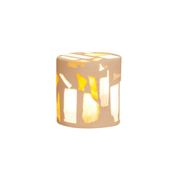 Translucent Gypsum Ore Night Light Bedroom Cylinder Style
