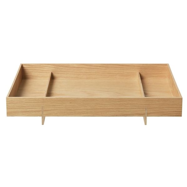 Blomus Sectioned Tray in Light Wood: Decorative &amp; Functional ABENTO Large
