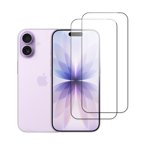 9D Tempered Glass Screen Protector Compatible with iPhone 17 PACK OF 2