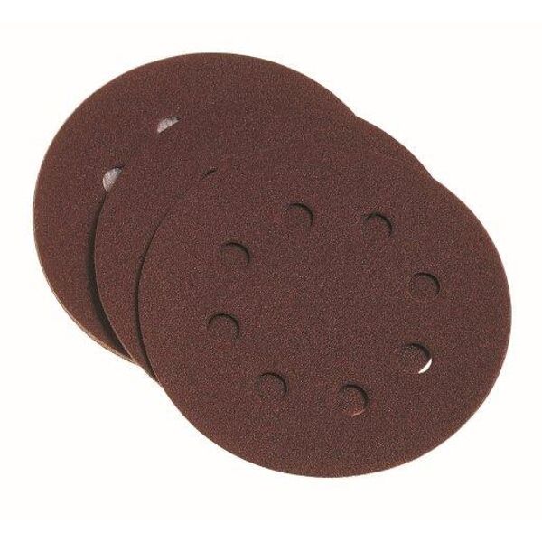 Sanding Disc 115mm 40 Grit with Holes 10 Piece Hook and Loop 5 Pack