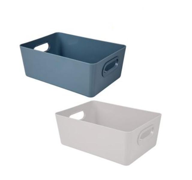 Plastic Hi Gloss Basket (20x14x7cm) x 2