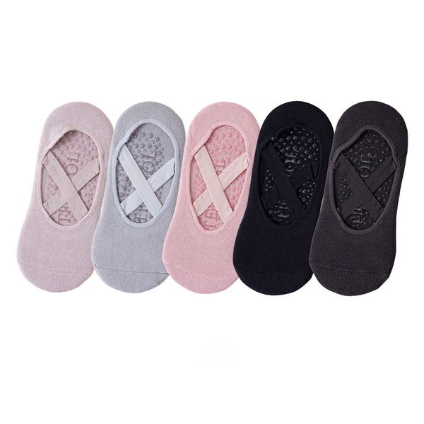 5 Pairs of Women's Non-Slip Yoga Socks for Dance Pilates Gym