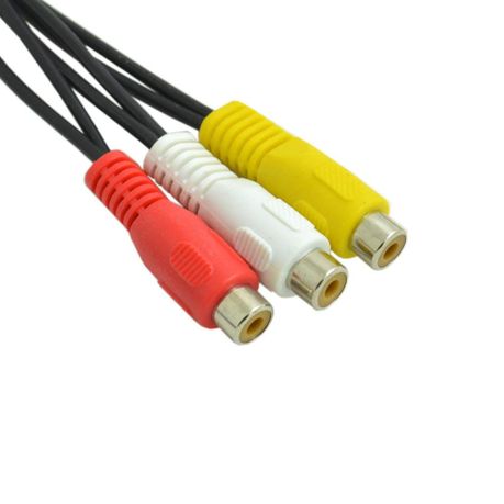 RCA Splitter, Ancable 1-Feet 3 RCA Female Jack to 6 RCA Male Plug Composite  Video AV Cables Splitter Adapter Output Cables Cord : : Electronics
