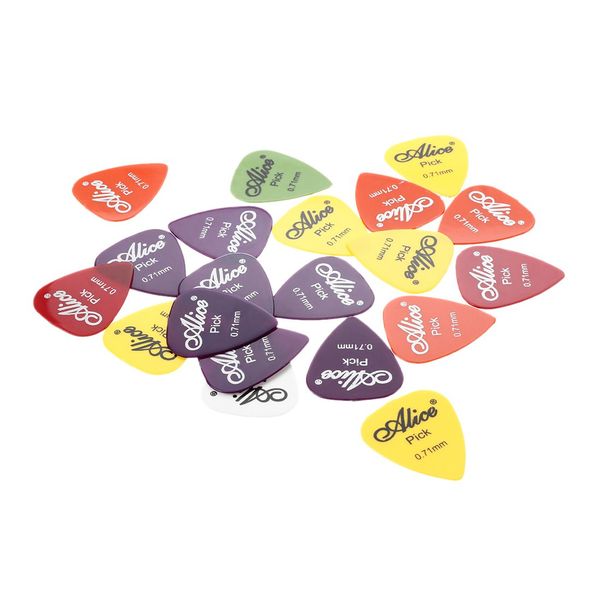 Alice 20 Pcs 0.71Mm Smooth Nylon Medium Electric/Acoustic Guitar Picks