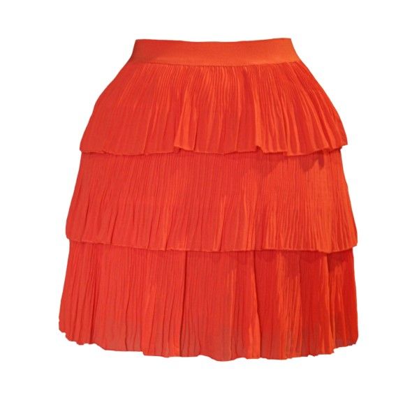 Ruffle Layered Tiered Mini Orange Skirt | Shop Today. Get it Tomorrow ...