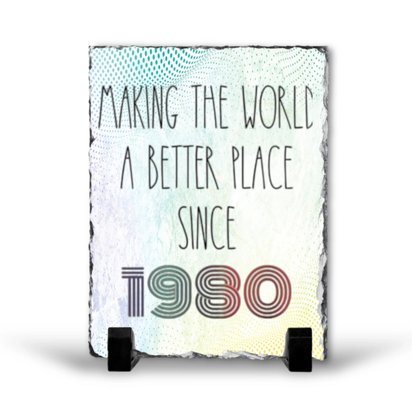 Making The World A Better Place Since 1975 Birthday Gift Keyring