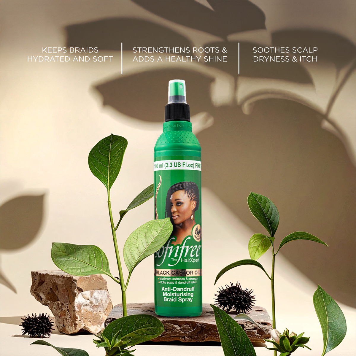 Black Castor Oil Anti-Dandruff Moisturising Braid Spray