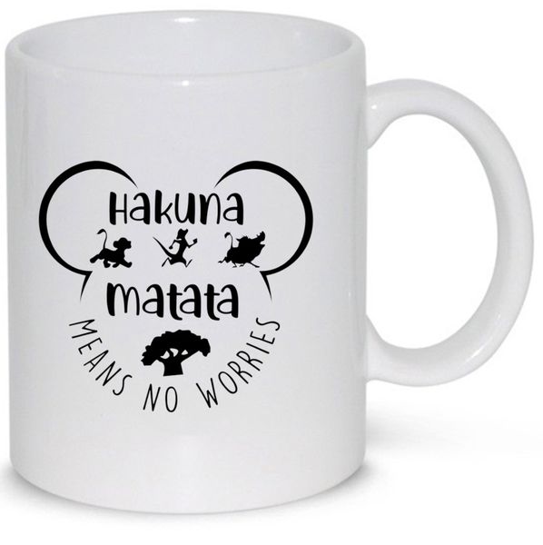 Hakuna Matata Means No Worries Gift Coffee Mug (11Oz Normal Size)