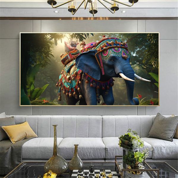 Canvas Wall Decor - Elephant Extravaganza - 0582