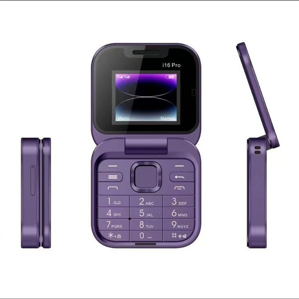 Mini Flip phone i16 pro 2G flip phone with dual SIM