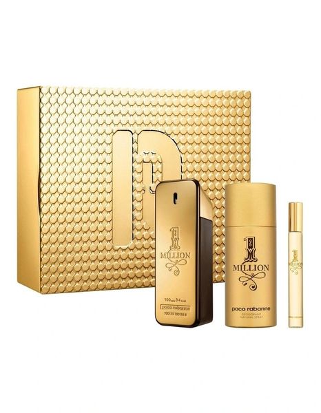 Paco Rabanne Men's One Million 3 Piece Gift Set ( Parallel Import)