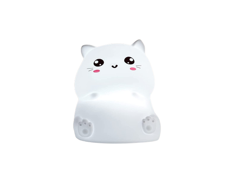 LeeLike Cute Kitten Rechargeable Silicone Night Lamp