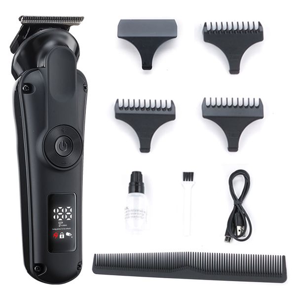 Professional Cordless Electric Hair Trimmer for Men Precision Grooming Kit