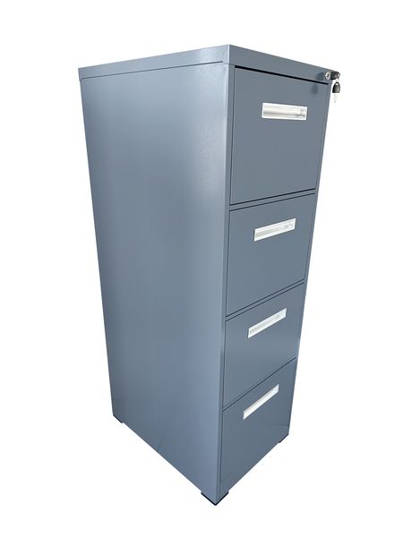 4-Drawer Steel Filing Cabinet - Grey