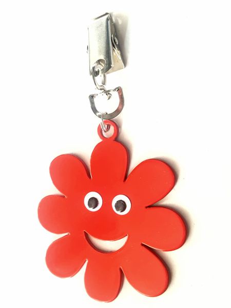 Table Cloth Weights Smiley Flower Design in Red