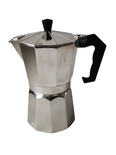 9 Cup Silver Aluminium Stove Top Coffee Maker
