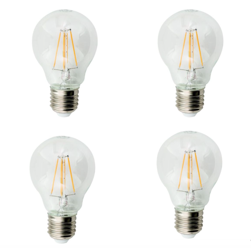 4 Pack 4w Filament Globe Light Bulb E27 Cool White Shop Today