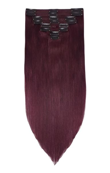 55cm Straight 7 Piece- Brazilian Remy Human Hair XXL Double Layer Clip-in