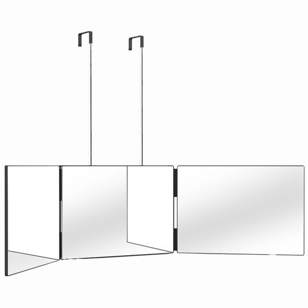 3 Way Mirror for Hair Cutting Tri-fold Mirror for Shaver and Makeup