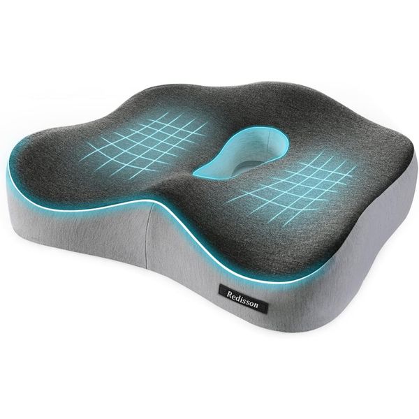 Memory Foam Seat Chair Cushion for Relieves Back Sciatica Pain Tailbone