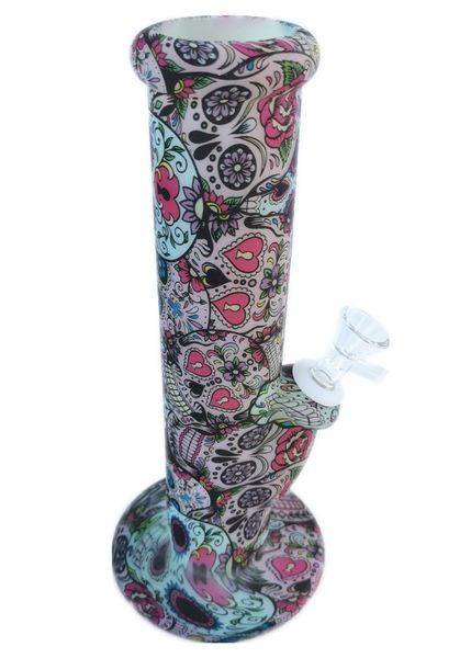 Glow In The Dark Silicone Bong 25cm Cannabis Dab Beaker Bong Water Pipe