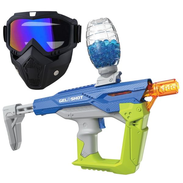 Gel Shot Blue Pro Blaster &amp; Battle Mask Combo- Blasters &amp; Pretend Play Guns